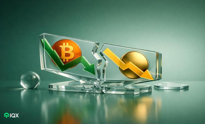 is bitcoin versus gold chart completely broken
